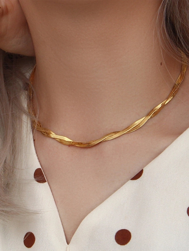 Minimalist Classic Style Solid Color 304 Stainless Steel Stainless Steel Necklaces