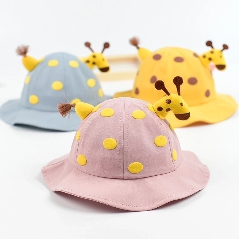 Children Unisex Streetwear Cartoon Printing Jacquard Bucket Hat