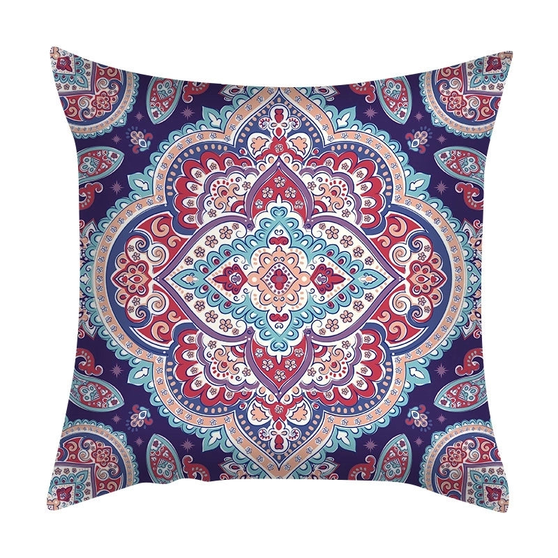 Ethnic Style Geometric Fibre Peach Skin Pillow Cases
