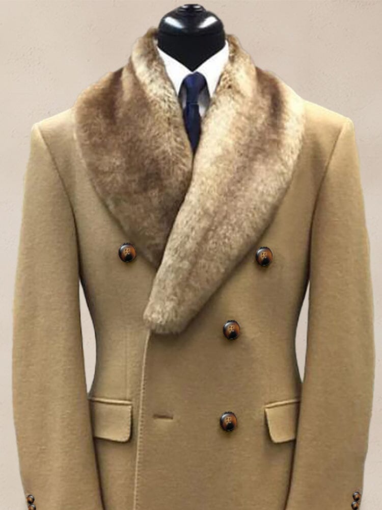 Stylish Double-Breasted Tweed Coat