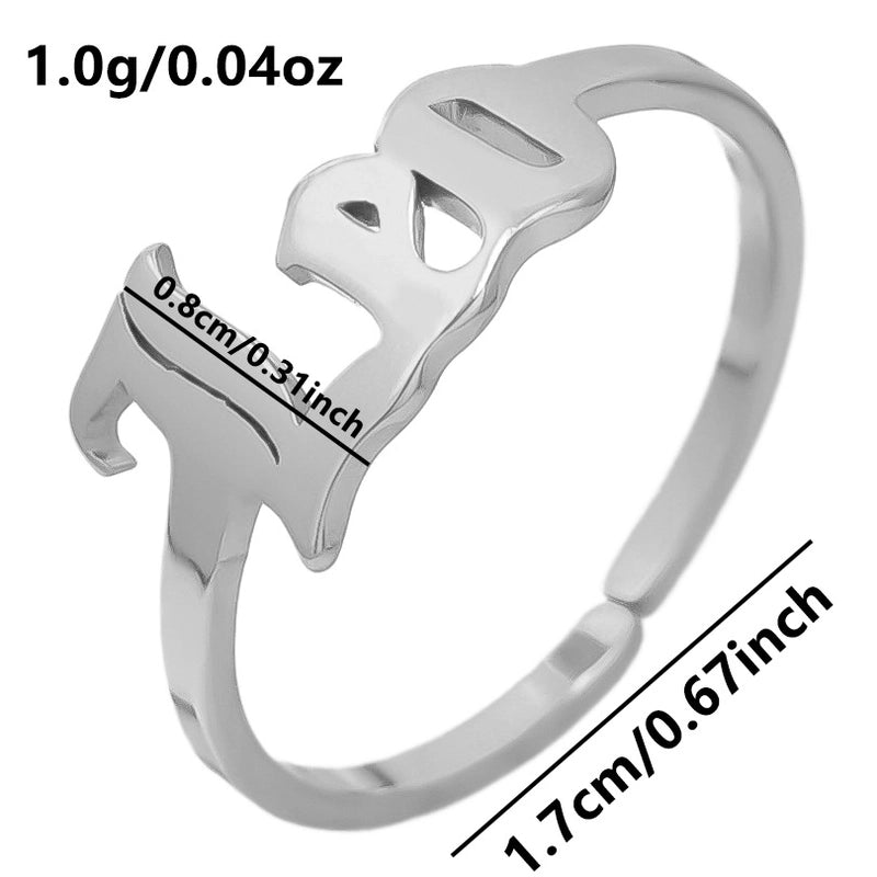 Minimalist Constellation 304 Stainless Steel 18K Gold Plated Polishing Rings
