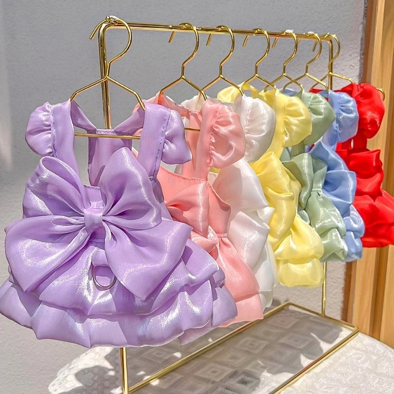 Sweet Polyester Bow Knot Pet Clothing