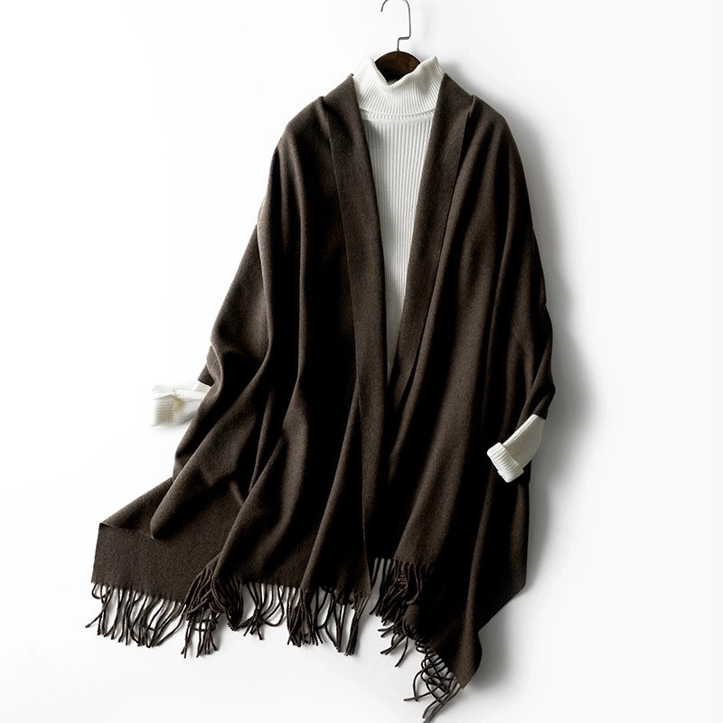 Women's Fashion Solid Color Artificial Wool Polyester Winter Scarves
