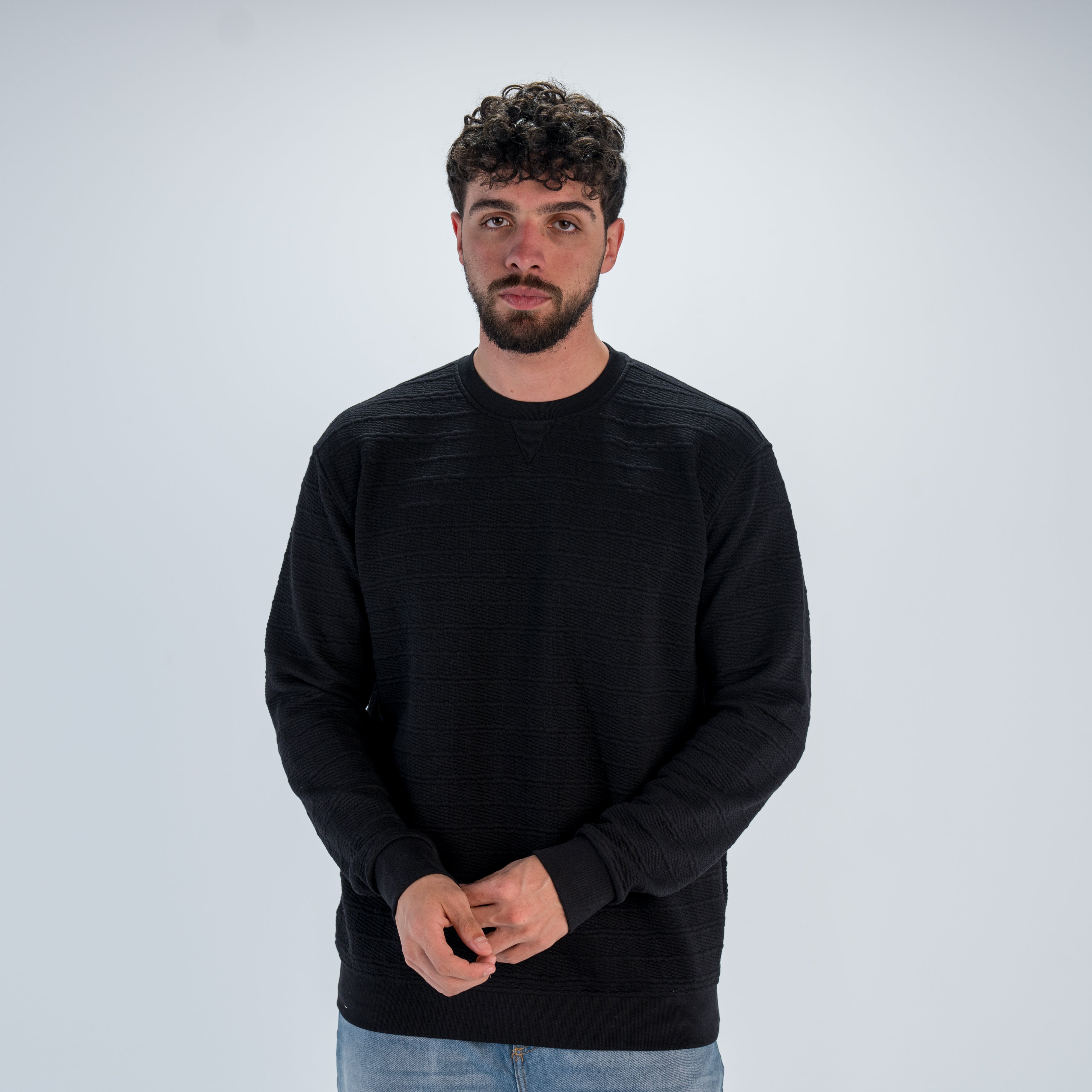 Men Jacquard Crewneck