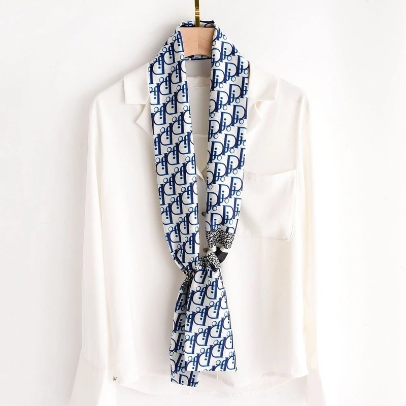 Women's Elegant Printing Satin Silk Scarf