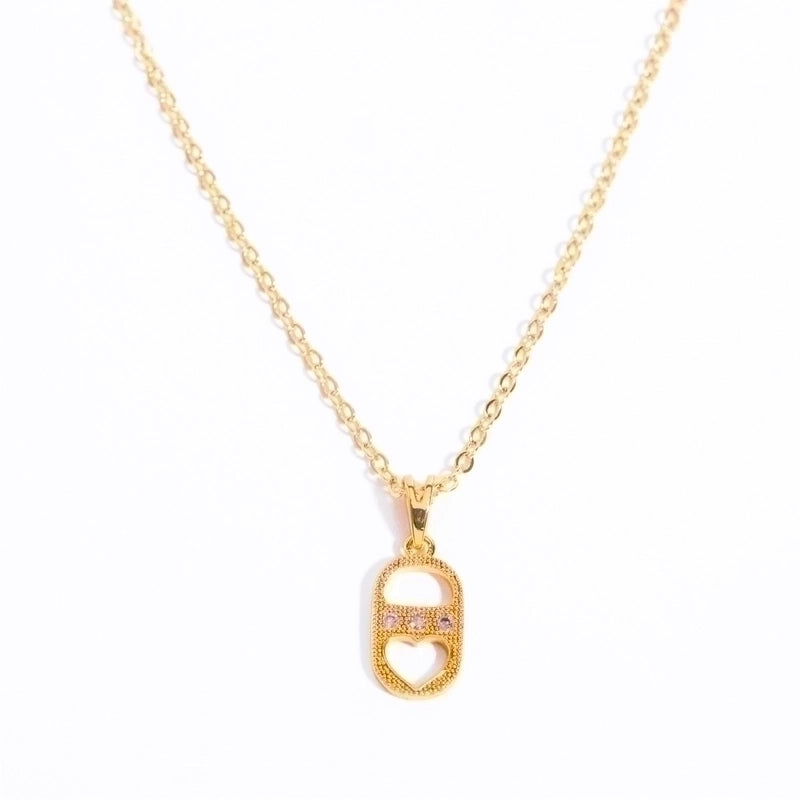 Modern Style Sun Heart Shape Stainless Steel Titanium Steel Plating Inlay Zircon Pendant Necklace