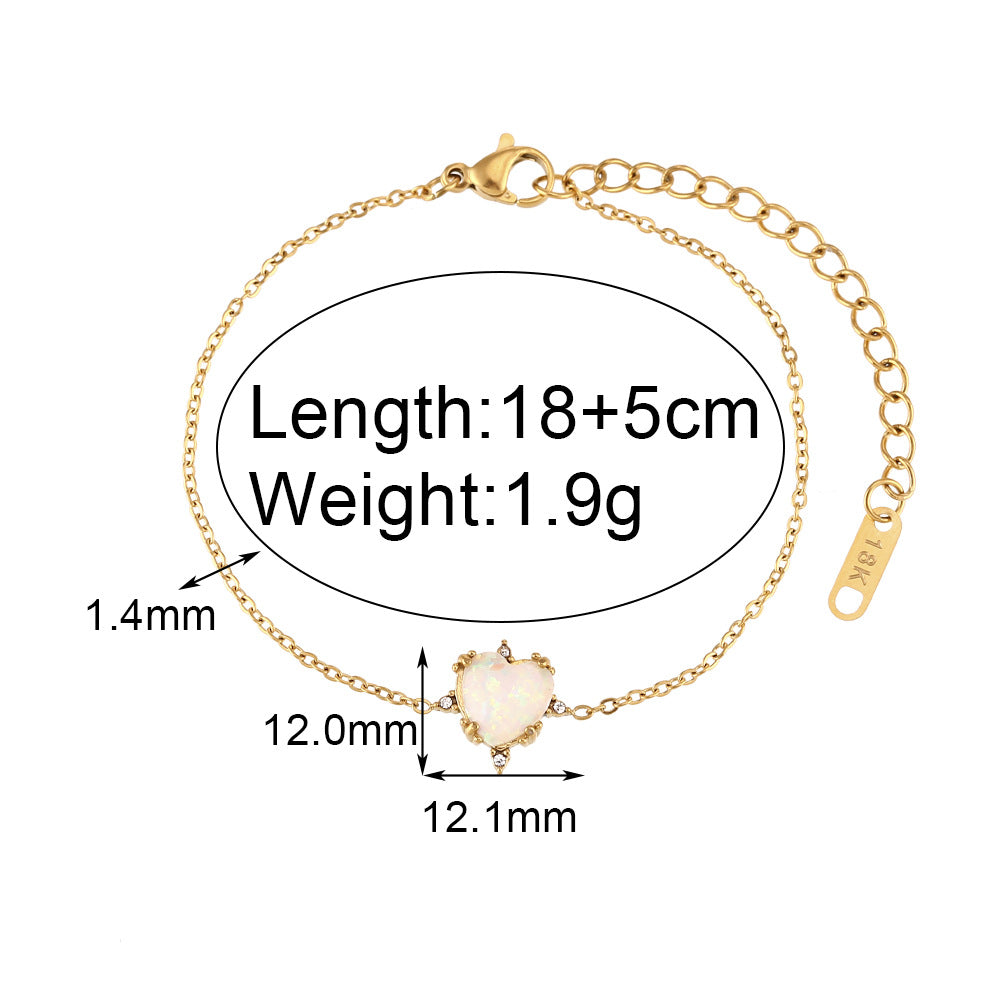 Vintage Fashion Retro Droplet Heart Stainless Steel 18K Gold Plated Jewelry Sets