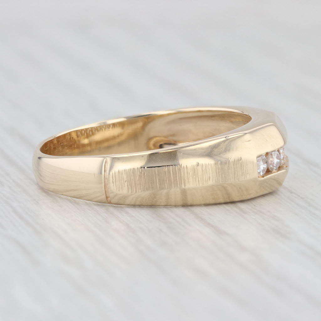 0.24ctw Diamond Wedding Band 14k Yellow Gold Size 9.75 Men's Ring