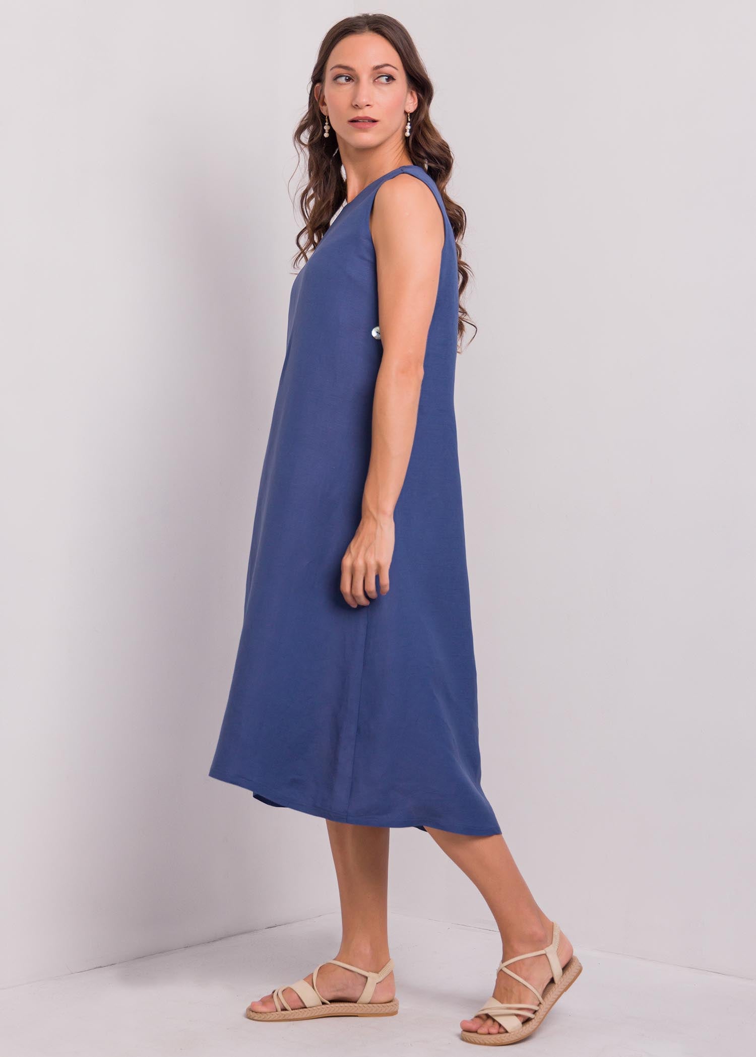 Side Button Detail Dress