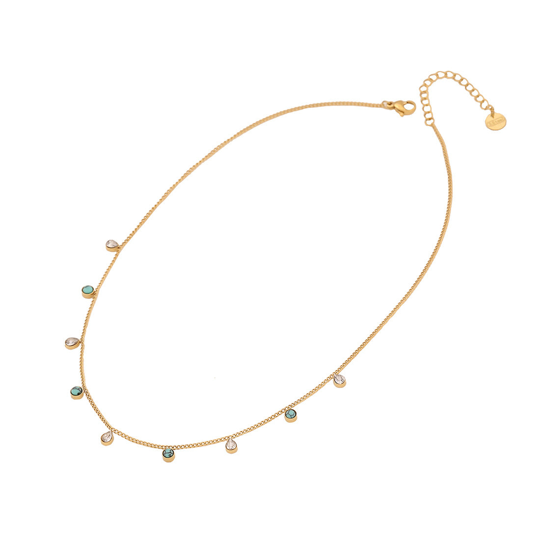 Fashion Heart Droplet Stainless Steel Electroplating Necklaces