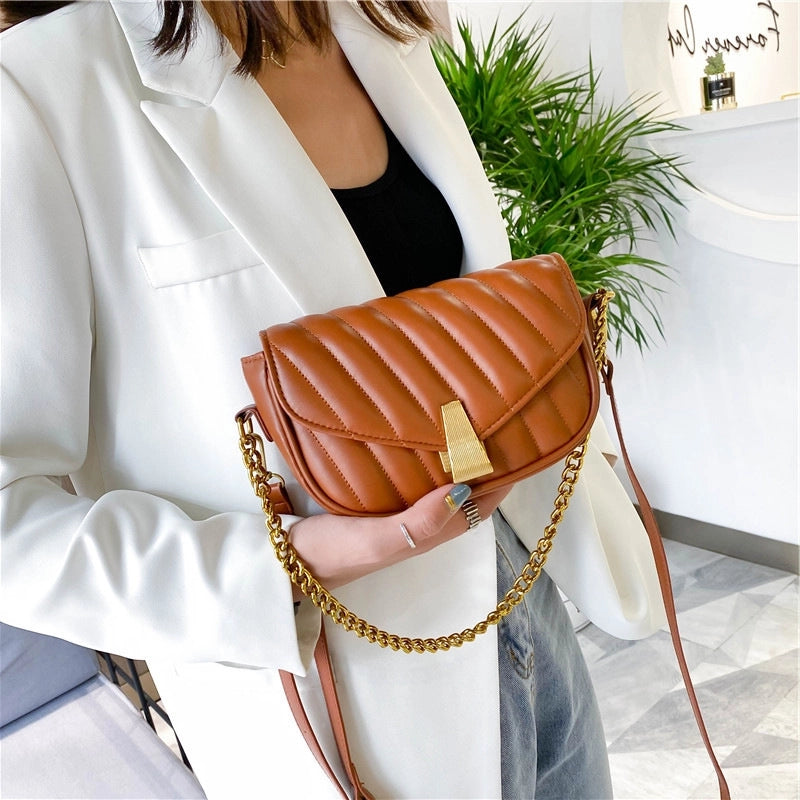 Small Bag Women's Bag New Bag Fashion Fashion Unique One-Shoulder Messenger Bag Korean Style Internet Celebrity Small Square Bag
