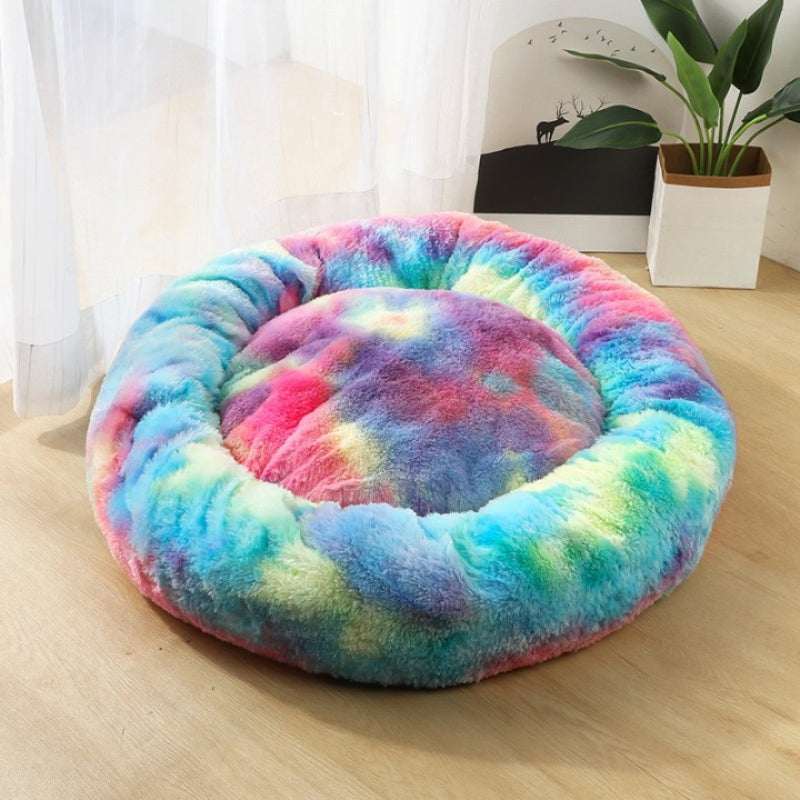 Round Cat Colorful Bed