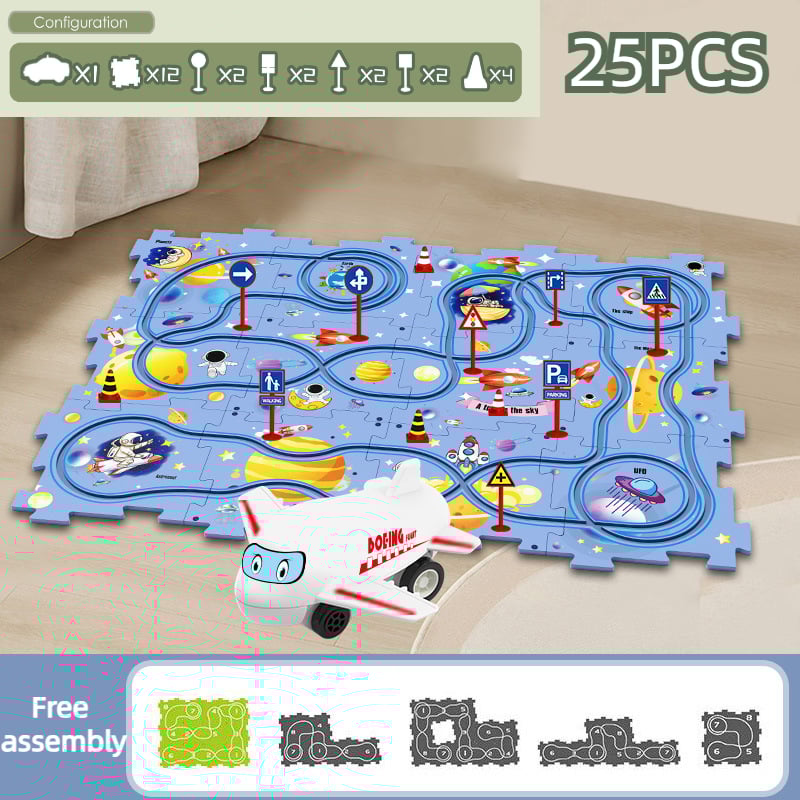 🎅Xmas Hot Sales - 49% OFF🔥Children's Educational Puzzle Track Car Play Set