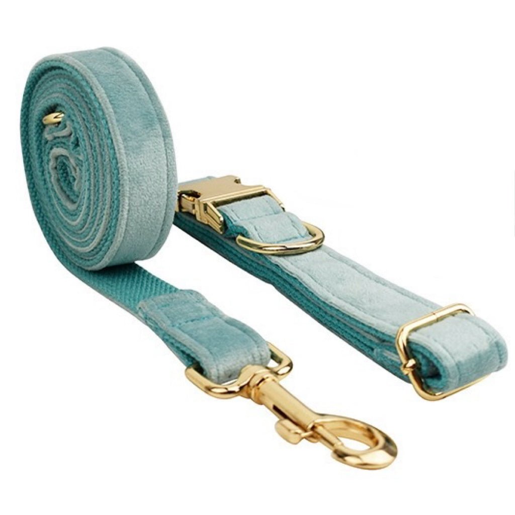 Velvet Personalized Dog Harness Collar Leash