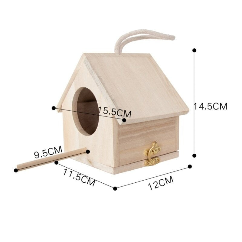 Hanging Wooden Bird Nest