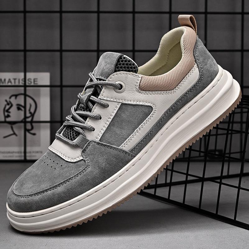 Men's Leather Breathable Casual Sneakers