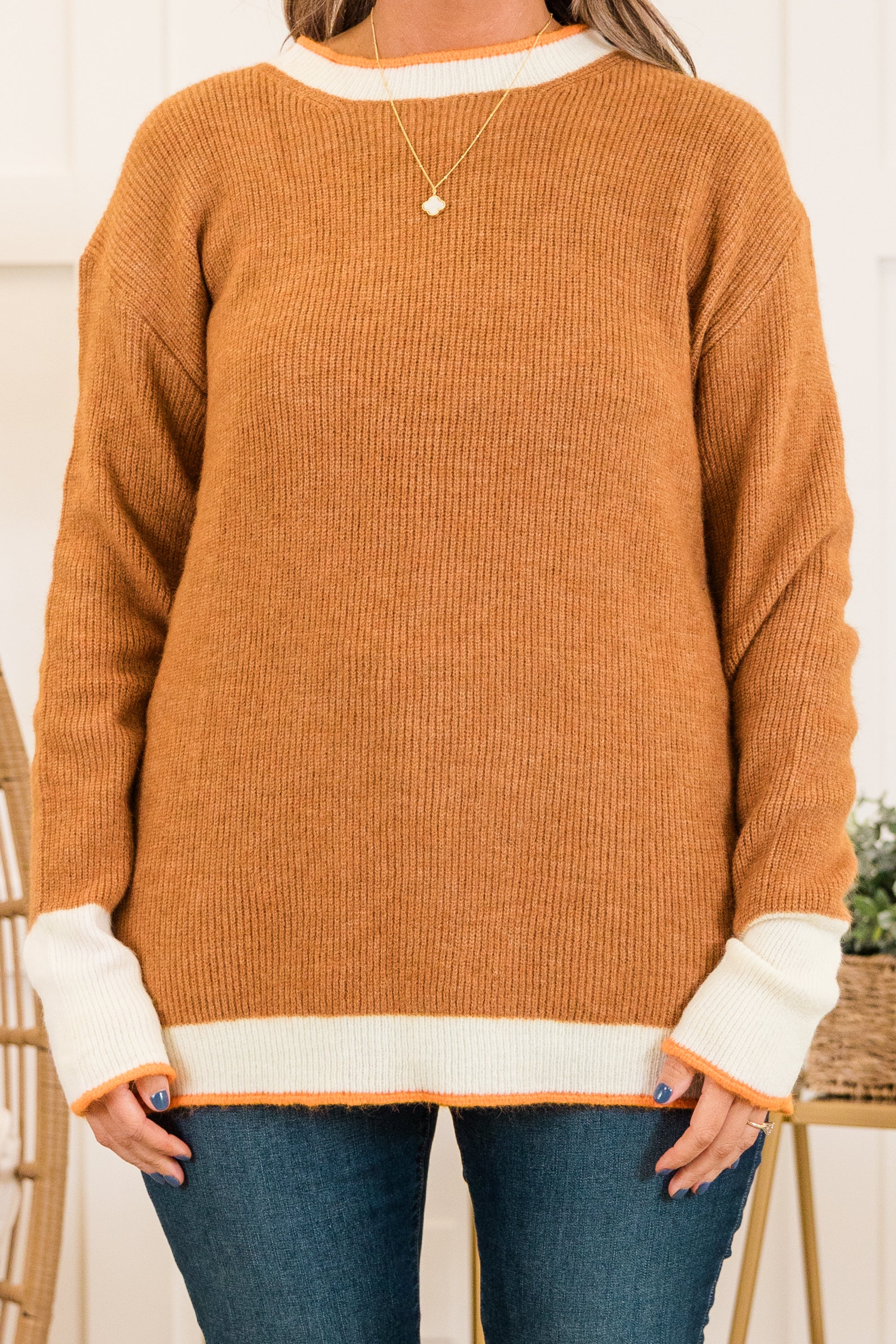 Be There For Me Sweater. Mocha