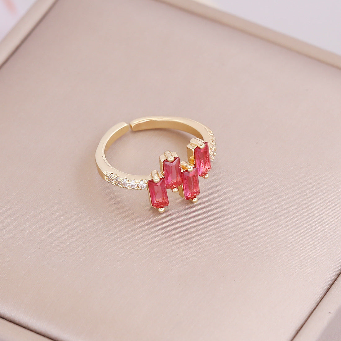 Women Metal Bowknot Copper Electroplating Rings