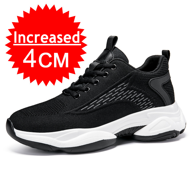 Gptsolvy Men Breathable Mesh 10CM Height Incresing Sneakers Men Fashion Shoes Elevator 8CM Outdoor Leisure White Casual Lift Man Footwear