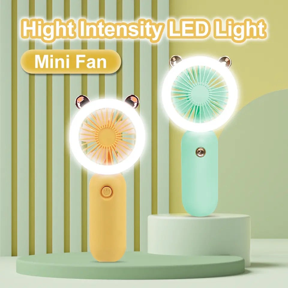 2IN1 CUTE MINI FAN + LED LIGHT