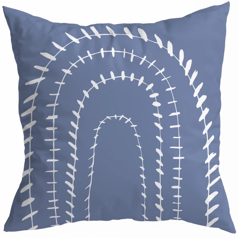 Exaggerated Modern Style Artistic Geometric Color Block Fibre Peach Skin Pillow Cases