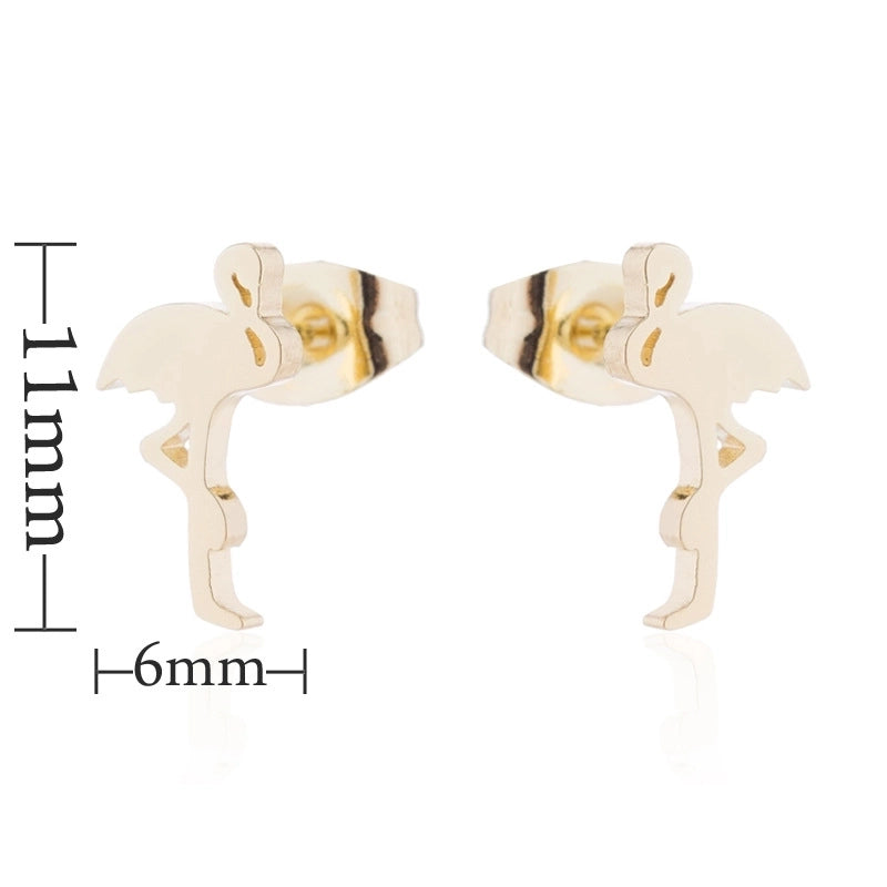 Minimalist Geometric Plating 304 Stainless Steel No Inlaid 18K Gold Plated Earrings