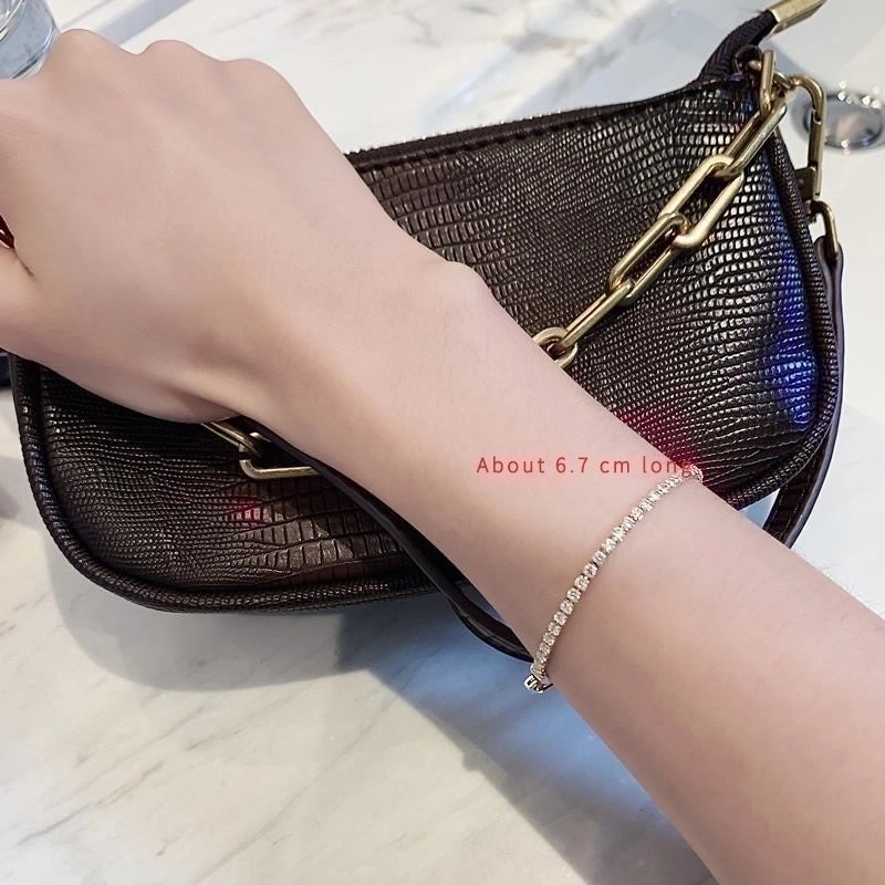 Sweet Heart Shape Bow Knot Key Copper Plating Inlay Zircon Bracelets