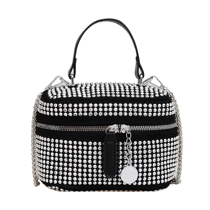 Women's Medium Pu Leather Solid Color Elegant Streetwear Square Zipper Shoulder Bag Crossbody Bag
