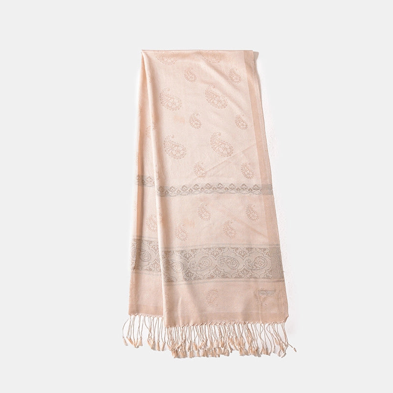 Women's Basic Minimalist Solid Color Polyester Silk Scarf