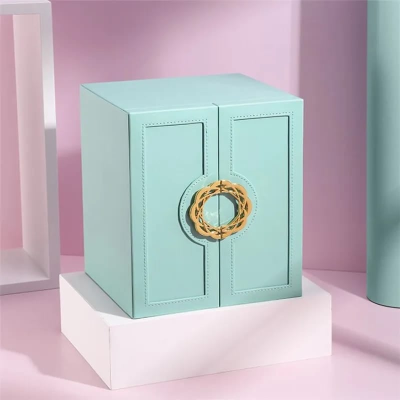 LEATHER DRAWER JEWELRY ORGANIZER