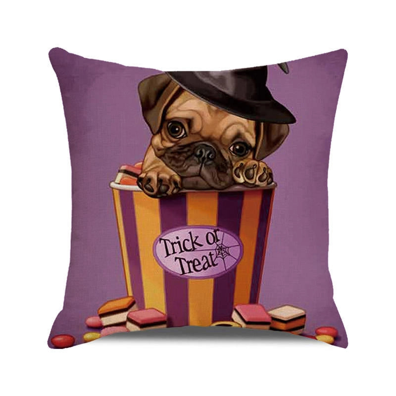 Halloween Cartoon Style Letter Dog Cat PP Cotton Couch & Sofa Decor