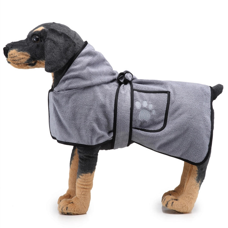 Maggie Pet Water Absorbent Dog Towel Cat Bath Towel Bathrobe Blanket Dual-use Pet Supplies