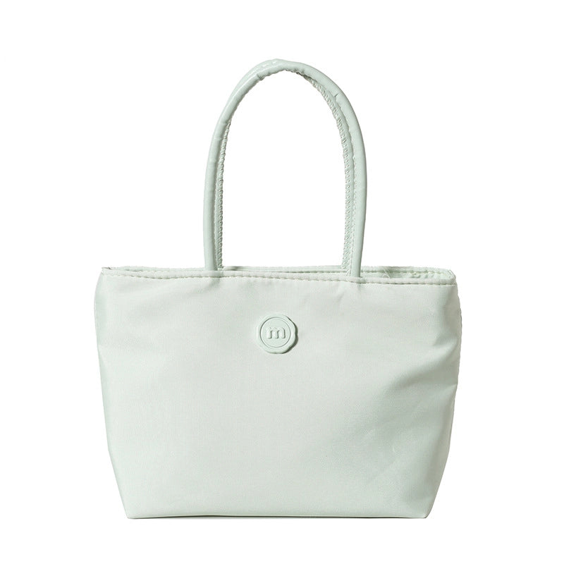Women's Nylon Solid Color Basic Classic Style Square Zipper Handbag
