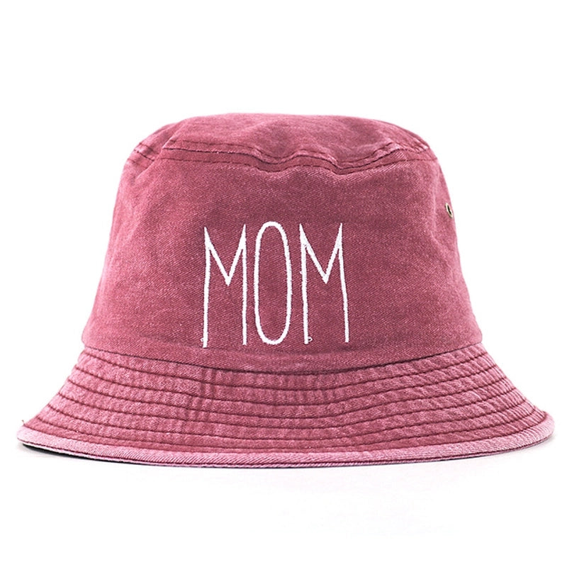 Unisex Mama Letter Solid Color Baseball Cap Bucket Hat