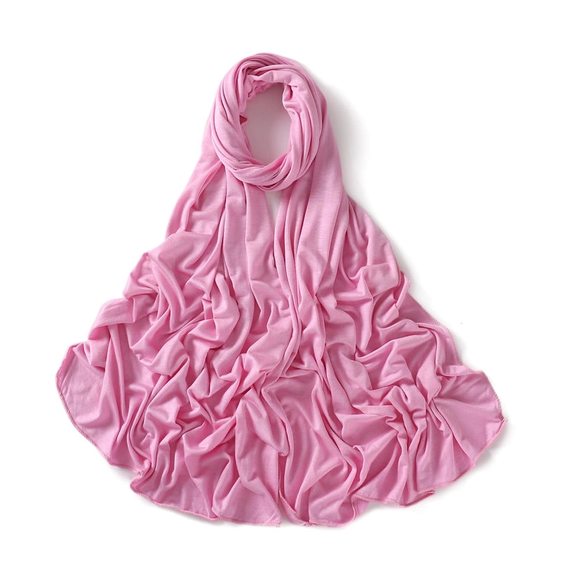 56 Color Optional Jersey Solid Color Mercerized Cotton Scarf Modal Long Scarf Jersey Cover Head Turban