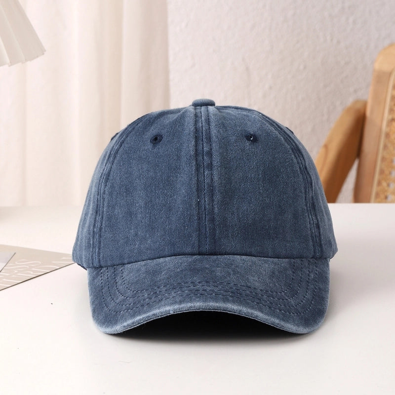 Unisex Casual Vintage Style Minimalist Solid Color Curved Eaves Baseball Cap