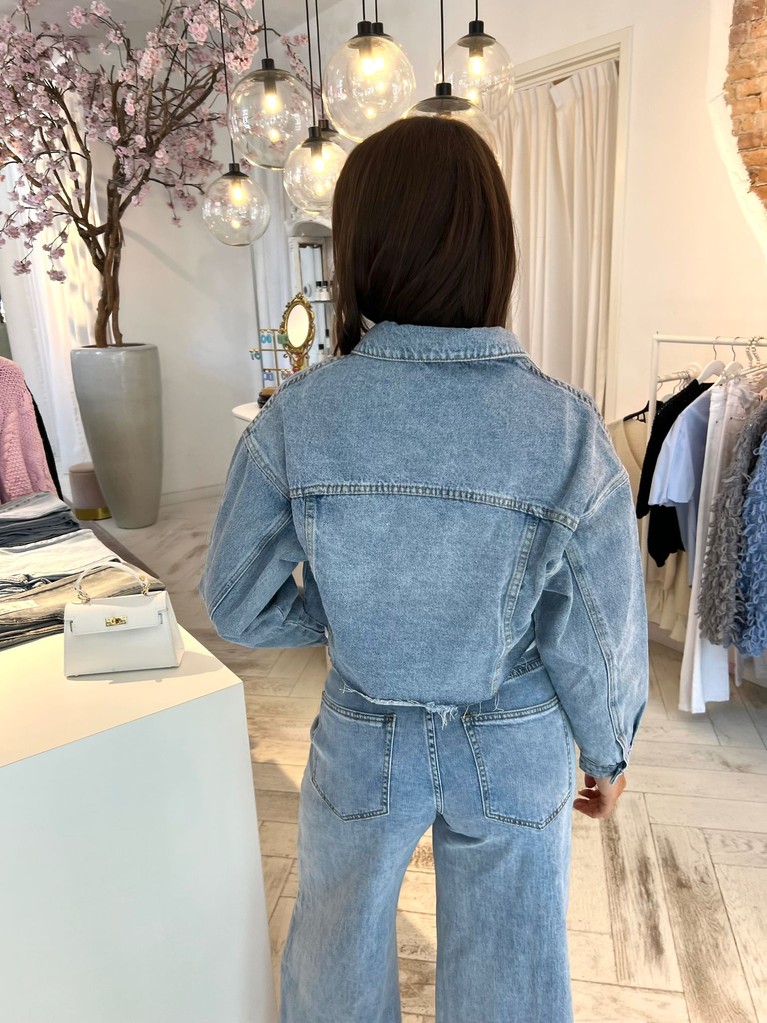 Maya denim cropped jacket