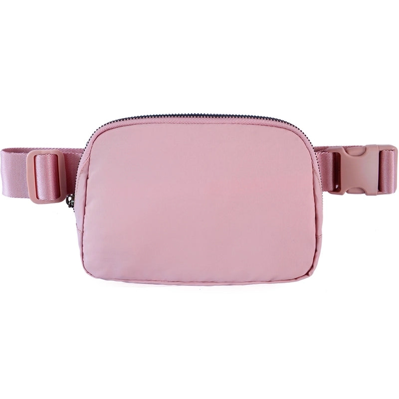 Women's Sports Solid Color Nylon Waist Bags