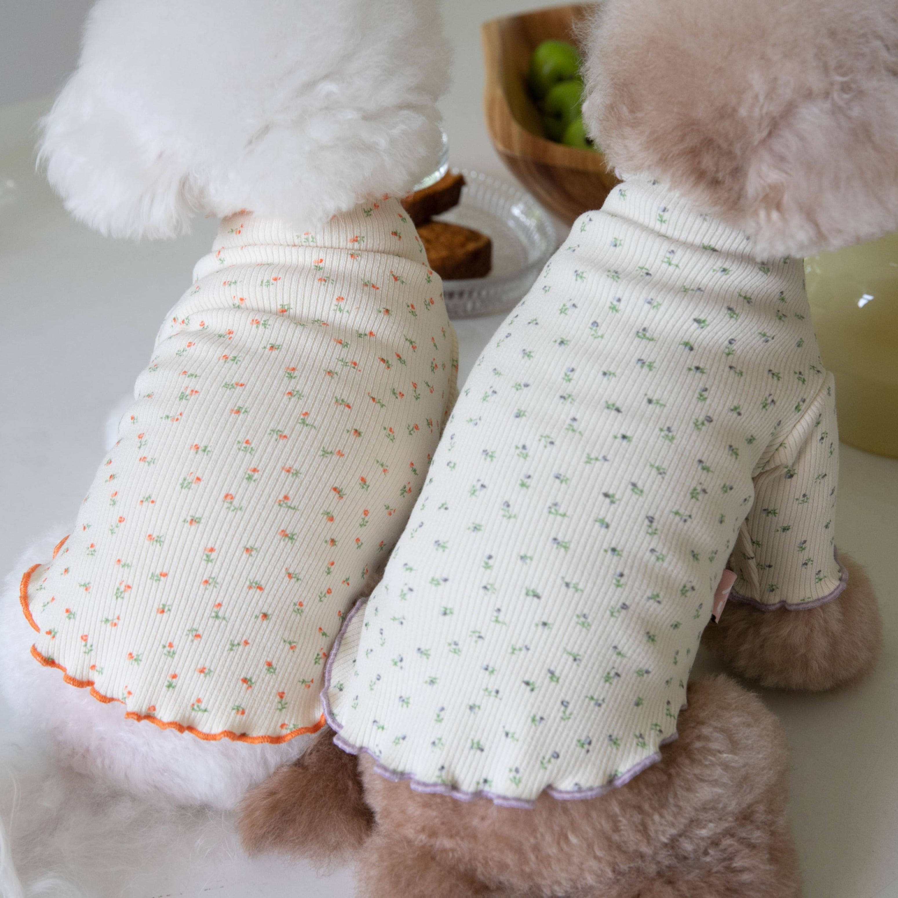 Floral Cotton Ruffled Dog Cat Sweatshirt