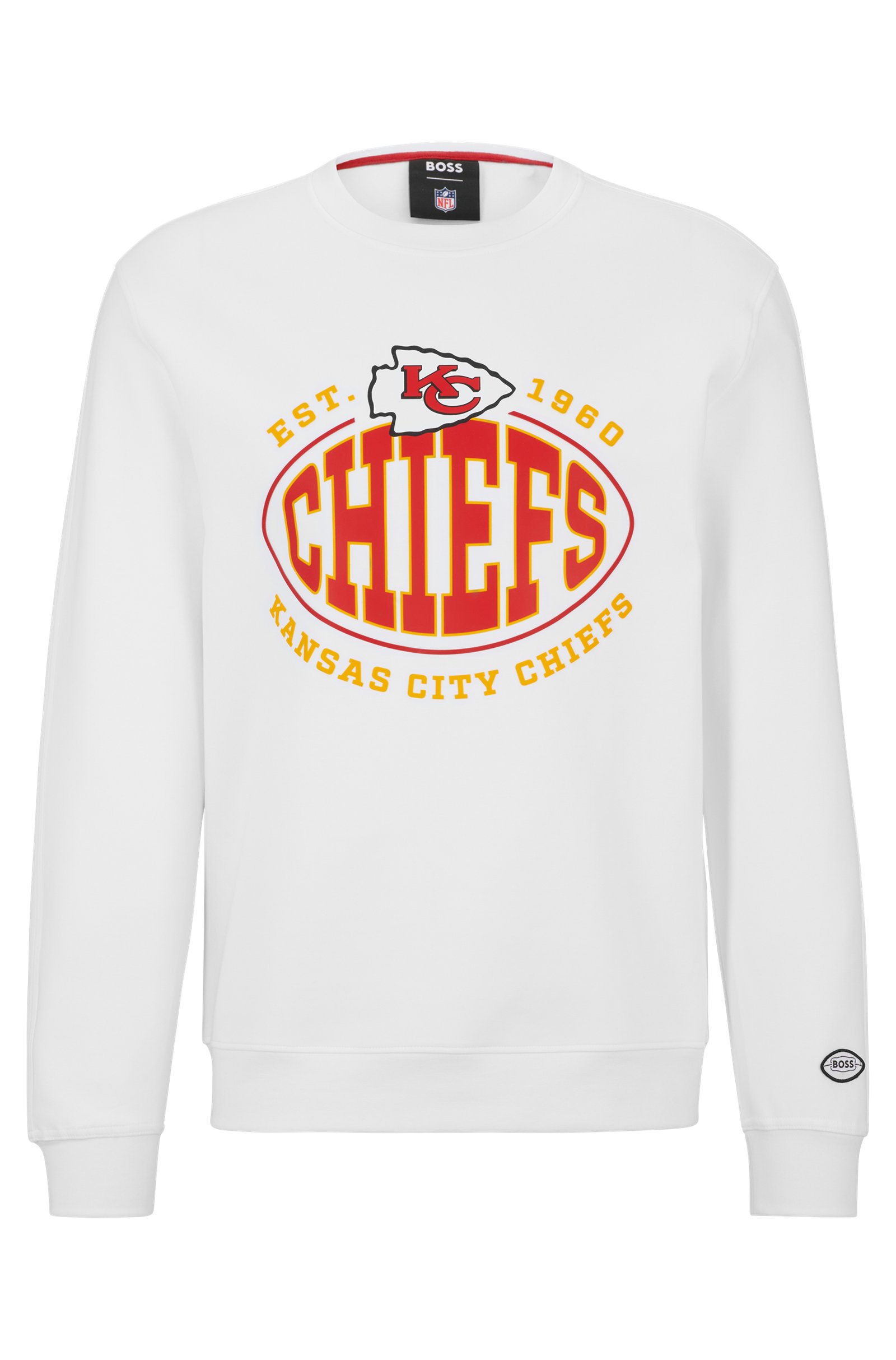 BOSS X NFL COTTON-BLEND SWEATSHIRT WITH COLLABORATIVE BRANDING