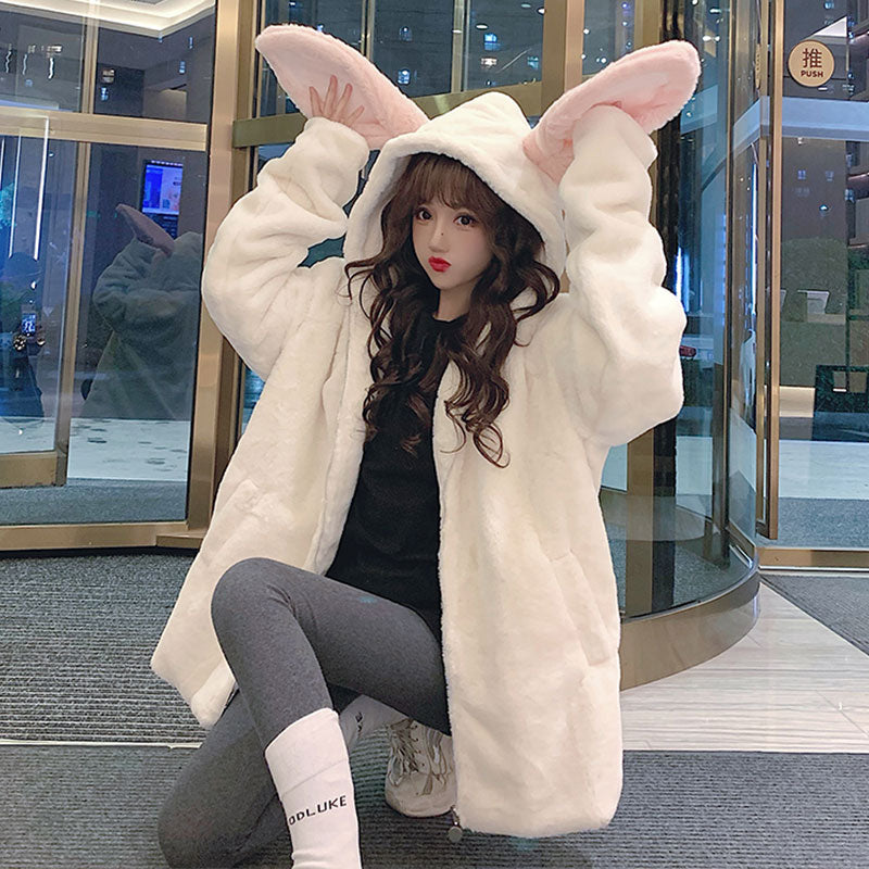 Rabbit ear coat KF81764