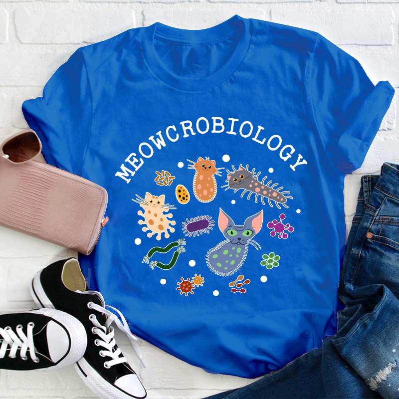 Meowcrobiology Teacher T-Shirt