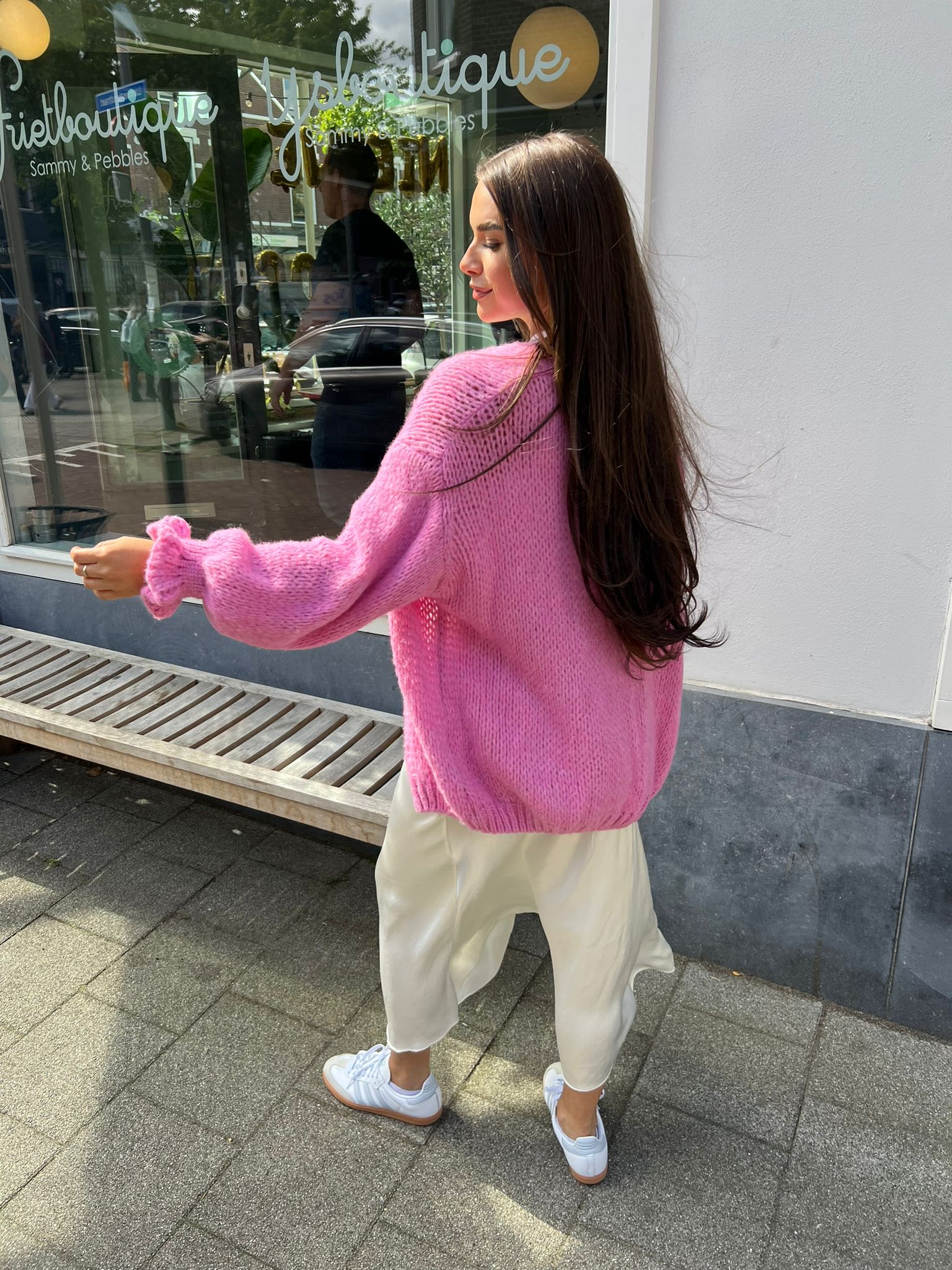 Kiki ruffle vest pink