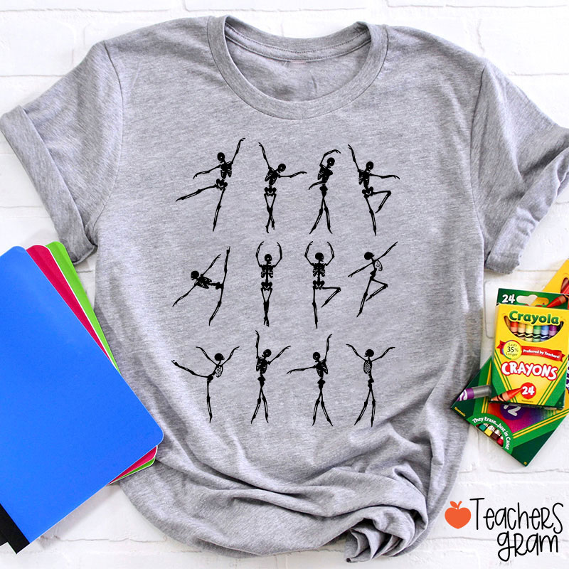 Elegant Skeleton Dance Teacher T-Shirt