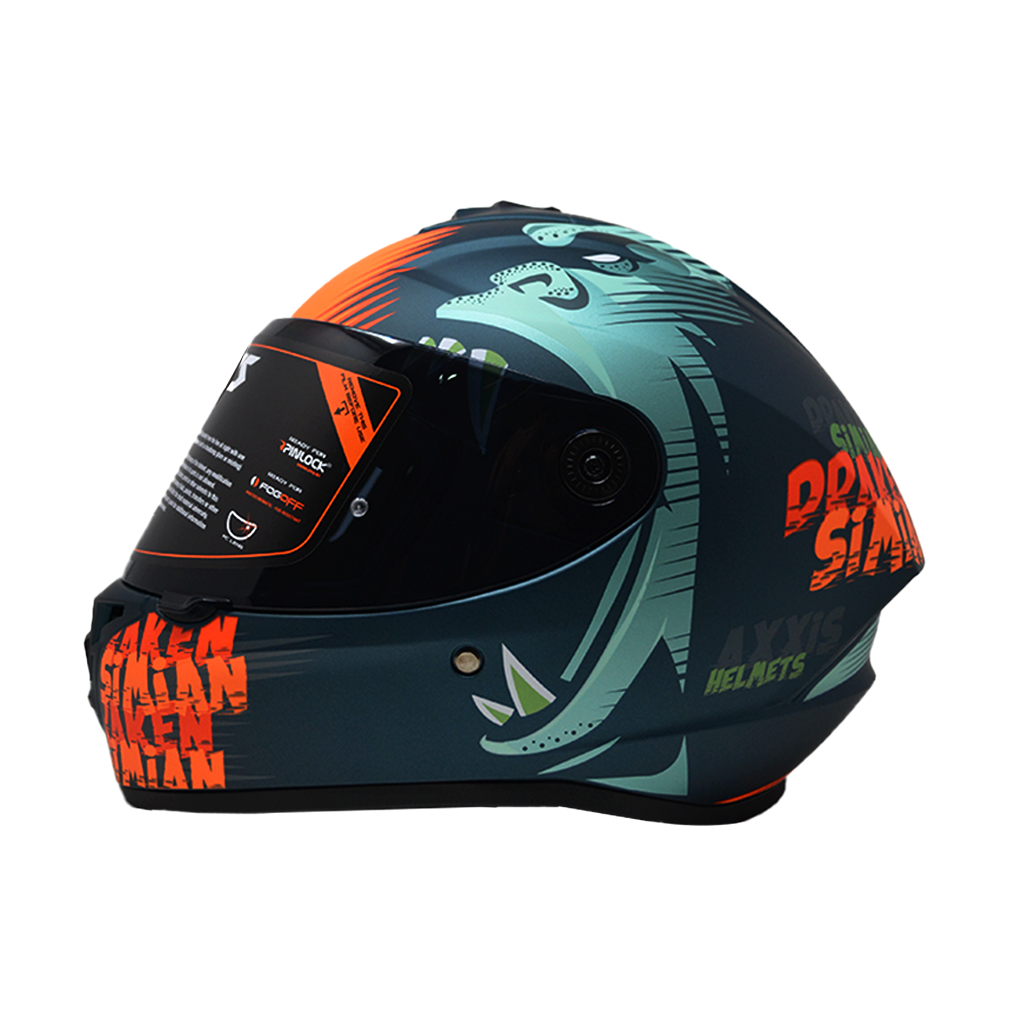 Casco Axxis Draken Simian Naranja