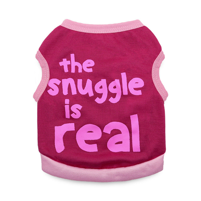 Snuggle Is Real Printed Dog Cat Vest