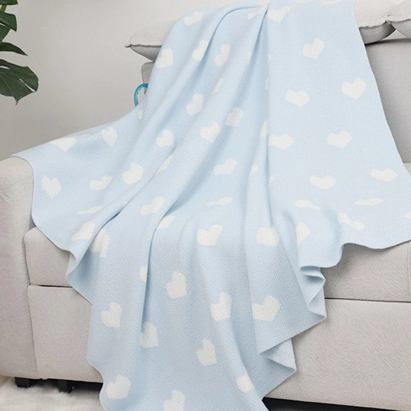 Casual Cute Stripe Heart Shape Acrylic Blanket Bedding