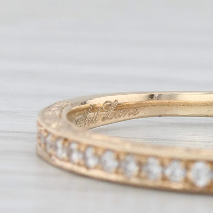 Neil Lane 0.55ctw Diamond Wedding Band 14k Gold Ring Ornate Pattern w/ Box