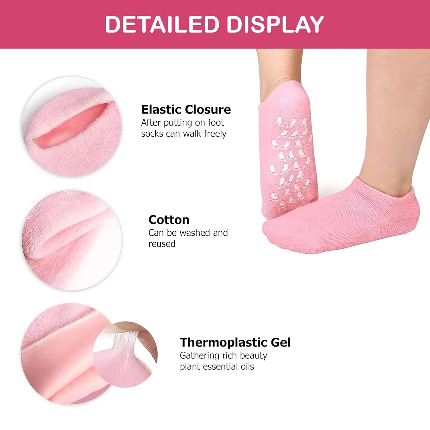 CRACK HEALS SILICONE MOISTURIZING GEL SOCKS