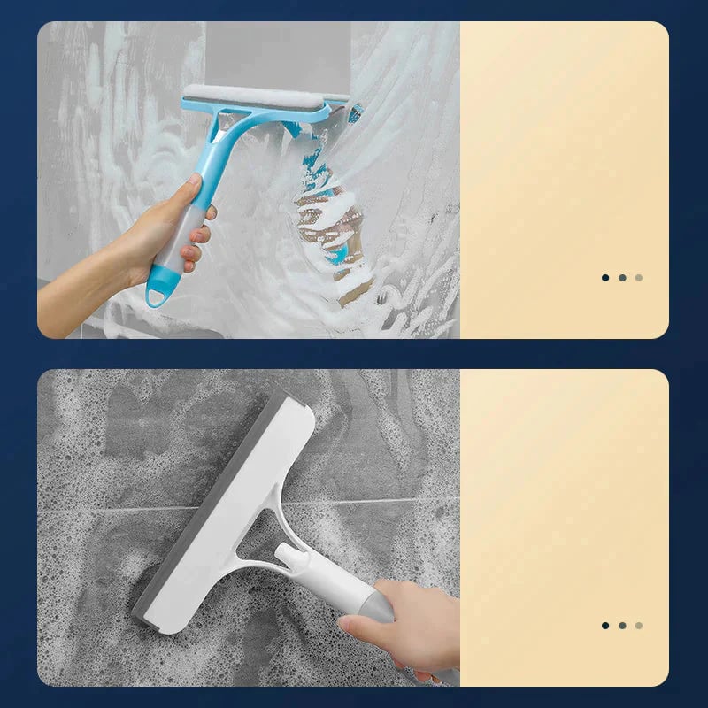 ⚡Last Day 49% OFF⚡3-in-1 Window Squeegee with Sponges and Spray